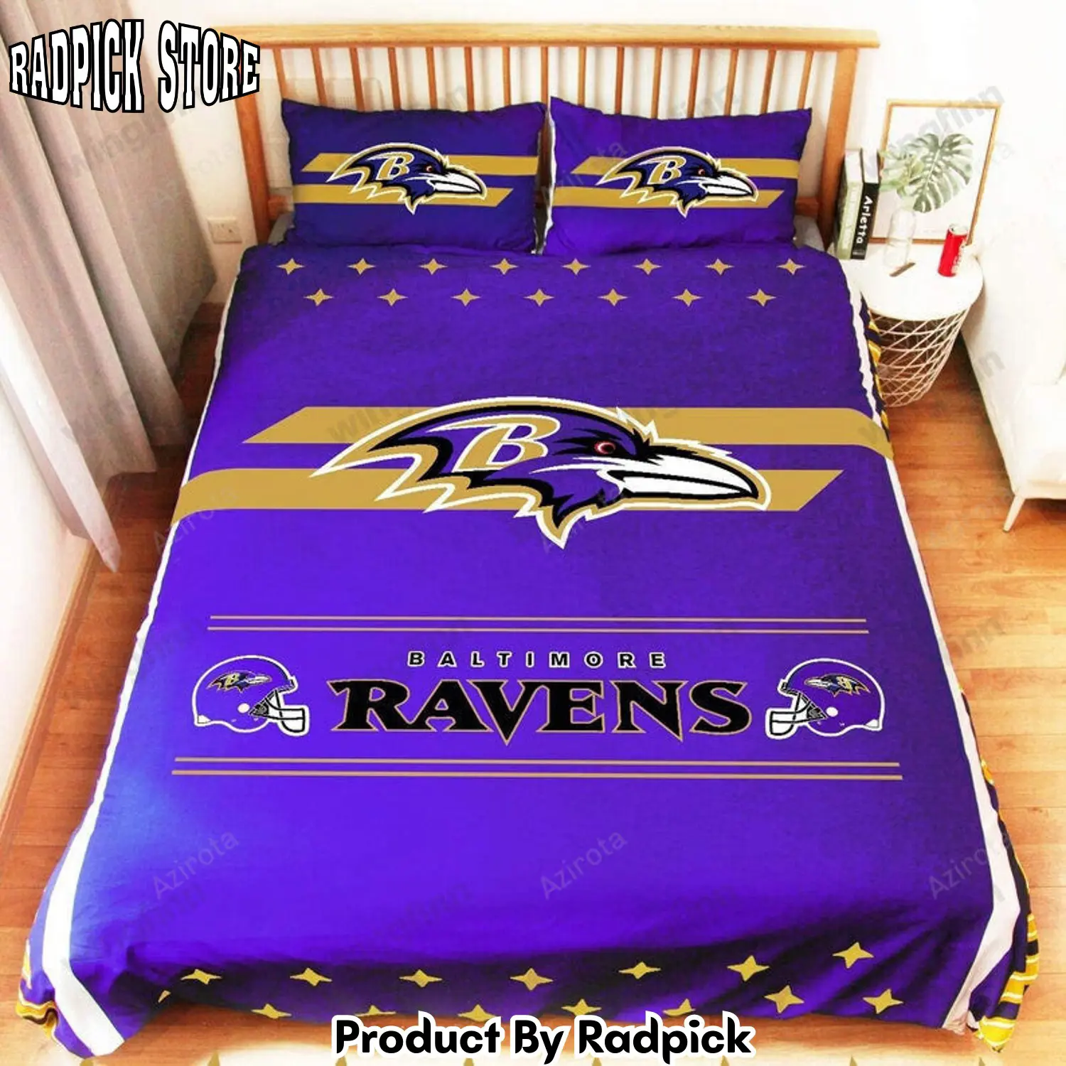 Radpick baltimore ravens 3pcs bedding set duvet cover and pillow cases 1575 rp3278504